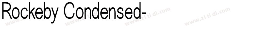 Rockeby Condensed字体转换